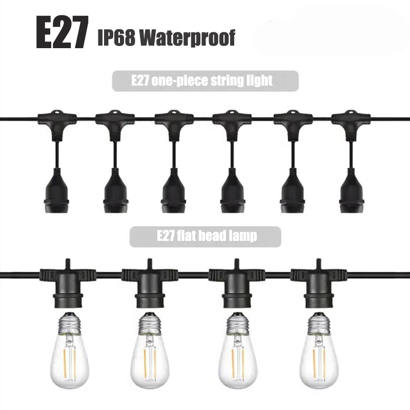 Outdoor Power Strip Weatherproof - 야외 E27 스레드 헤드 램프, 거치대