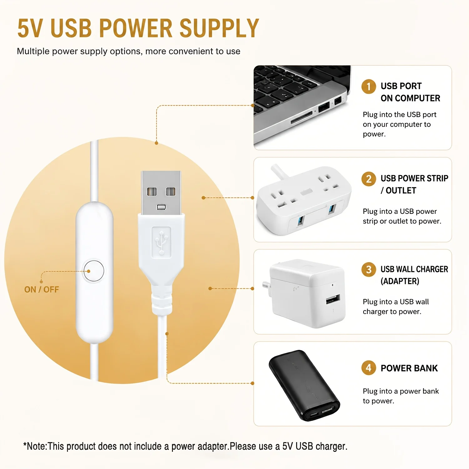 USB 버튼 스위치, 2835 LED 스트립 조명, 휴 - Outdoor Use Power Strip 리뷰 및 가격