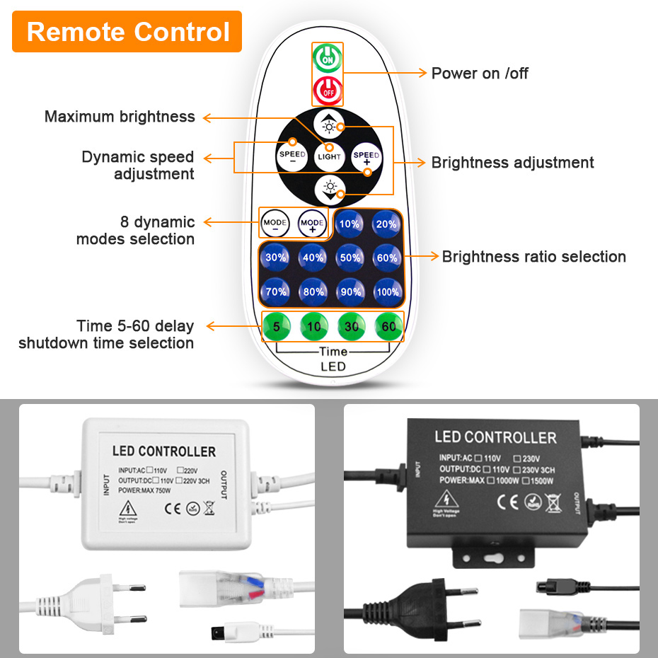 LED 네온 스트립 220V 2835 120 LED/m - Outdoor Power Strip Weatherproof 리뷰 및 가격