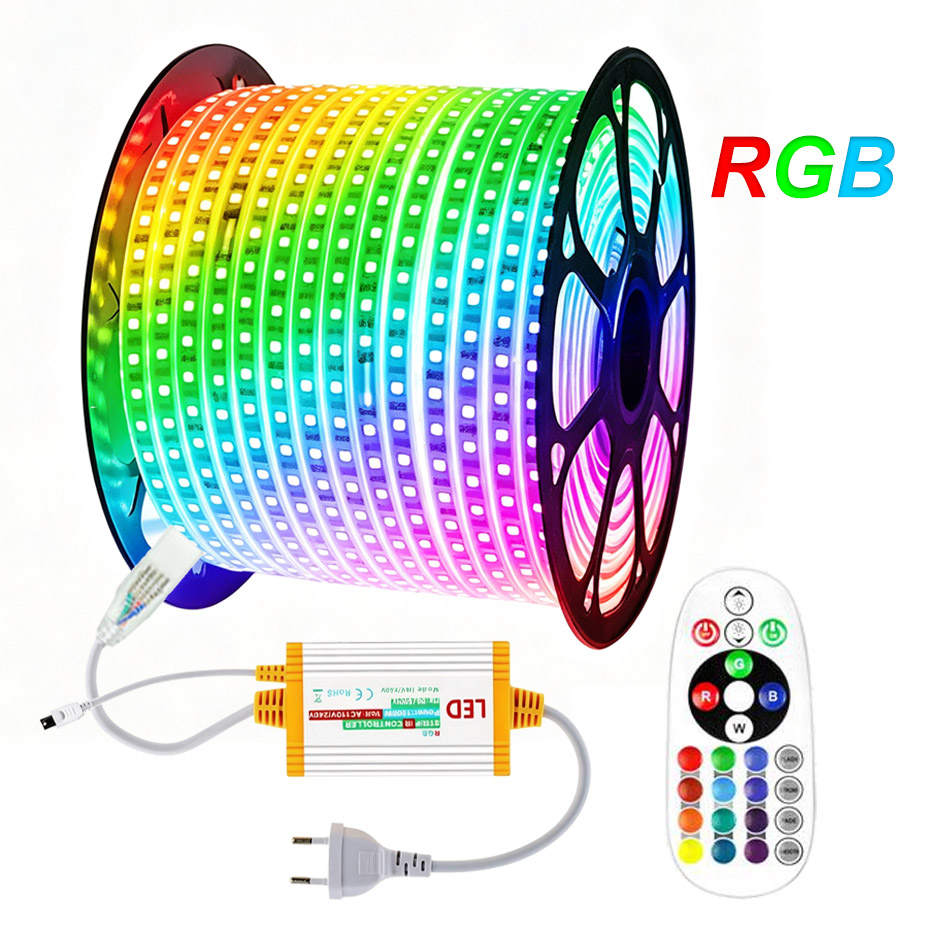 1m-50m 220V RGB LED 스트립 5050 6 - Outdoor Power Strip Weatherproof 리뷰 및 가격